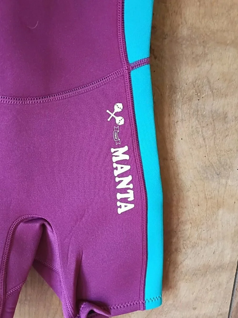 Kids Shorty Wetsuit Size M Purple Pink Blue Colorblock Short Sleeve NWT